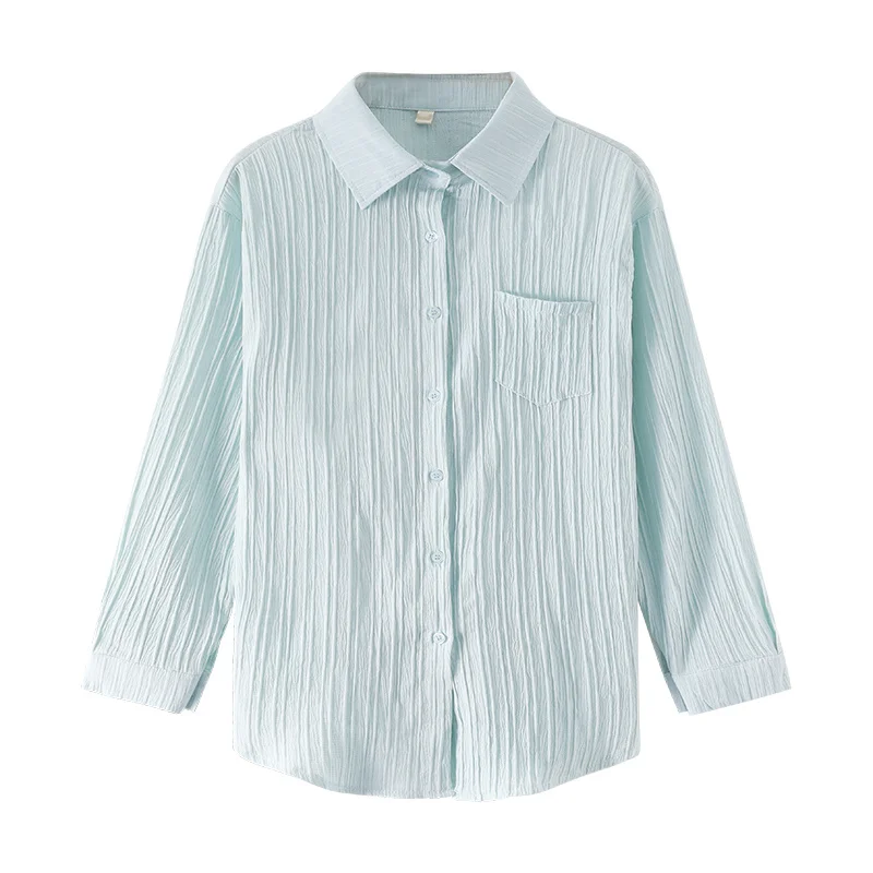 Langarmhemden für Damen, Baumwolle, übergroß, Button-Down-Oberteil, Business-Stil, entspannte Passform, Frühling, elegante Büro- und Alltagskleidung