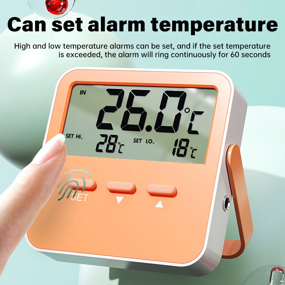 Refrigerator Thermometer Mini Temperature Sensor Meter Digital Weather Station Fish Tank Aquarium Crawling Pet Outdoor Indoor