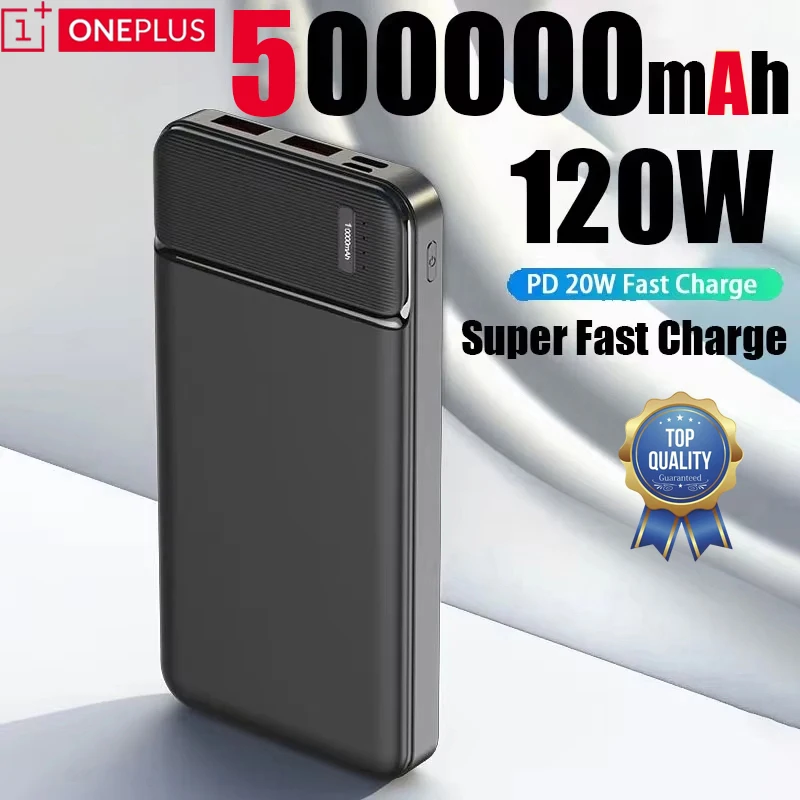 OnePlus 120 Вт 50000 мАч PowerBank Портативное быстрое зарядное устройство Внешний аккумулятор PowerBank Power Bank высокой емкости для iPhone Samsung