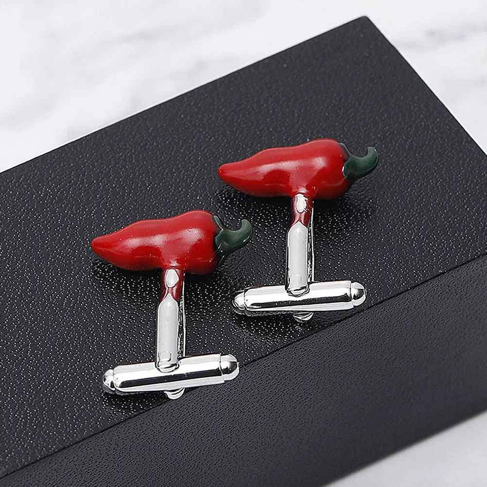 

Запонки с чили, пуговицы, чехлы с французскими мультяшными зажимами для женщин, медные зажимы для женщин