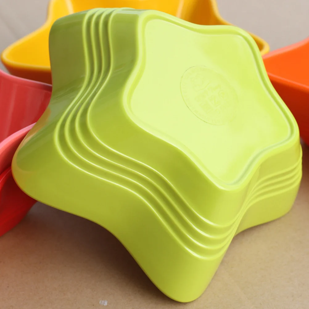 

1 шт. стильная миска для фруктов со звездой, небьющаяся меламиновая детская миска против падения для ежедневного использования, украшение для вечеринки, сервировка десертного салата