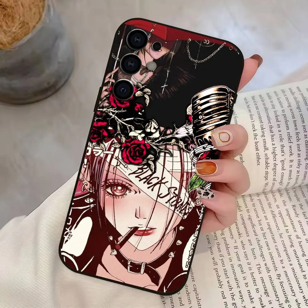 حافظة هاتف نانا كلاسيكية يابانية لهاتف سامسونج S25، S24، S21، S22، S23، S30، Ultra، S20، Plus، غطاء أسود من السيليكون الناعم #6