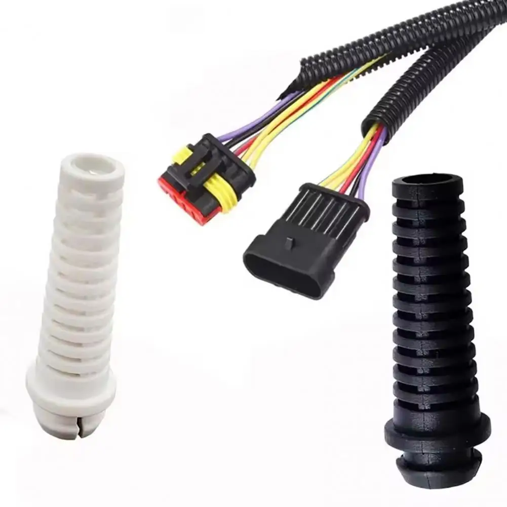 Cable Stress Relief Design Protective Case for Cables 10pcs 6mm Pvc Cable Gland Strain Relief Boot Durable Wire Cord Protector