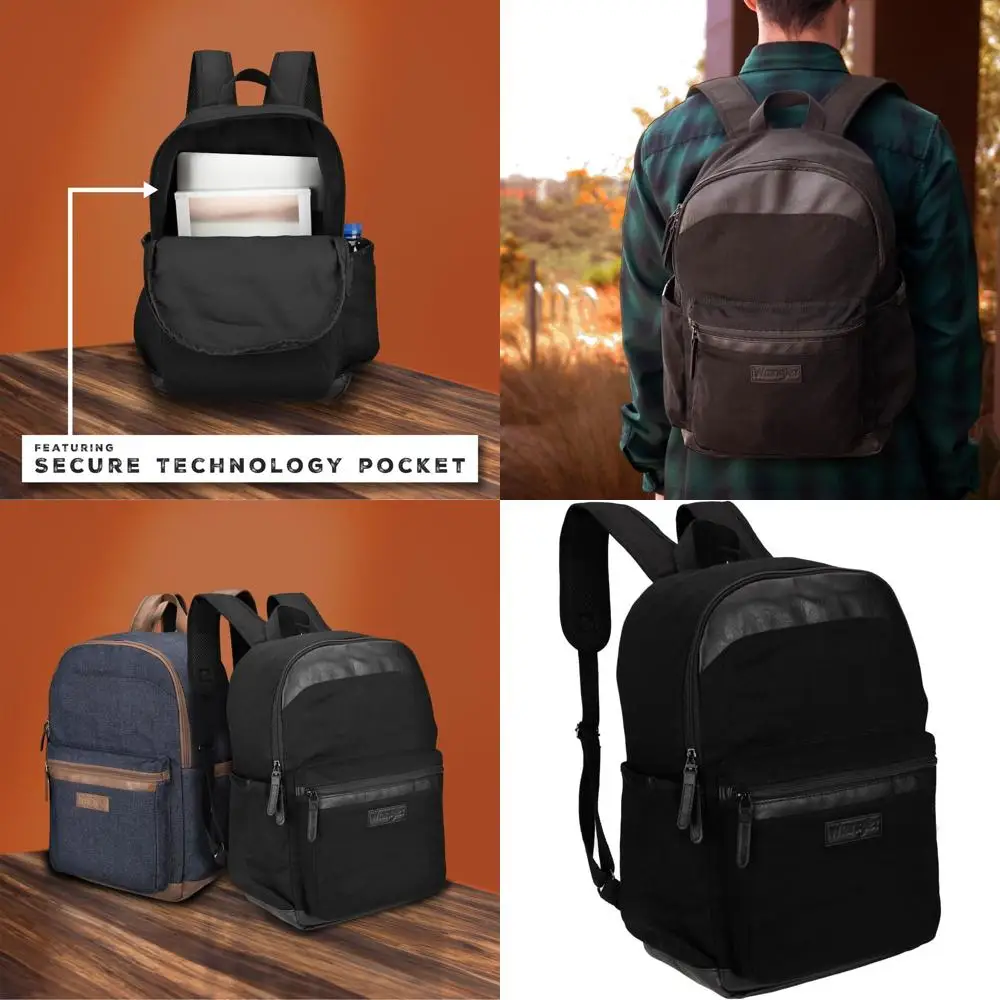 

Powell Travel Backpack with Water-Resistant and Laptop Sleeve - Black Casual Daypack