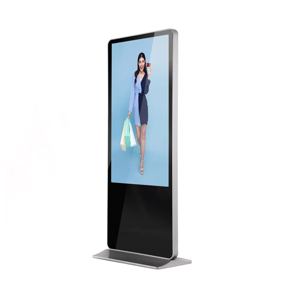 

65 75 Inch Indoor LCD Poster Floor Standing Digital Signage and Display Vertical Advertising Display for Indoor Cloth Store