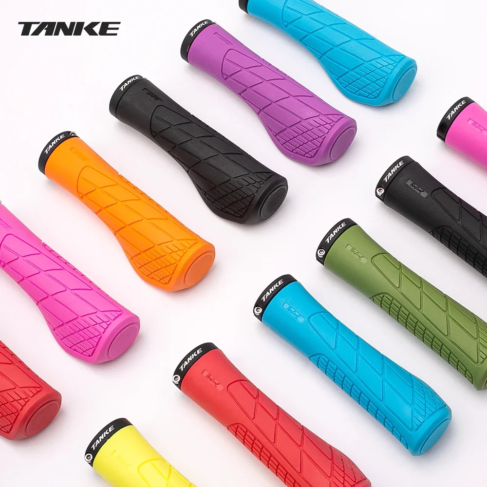 TANKE Silicone Handlebar Grips MTB Grip Shockproof Non-slip Mountain/Road Bike Handle Cover Folding Balance Bike Accessories