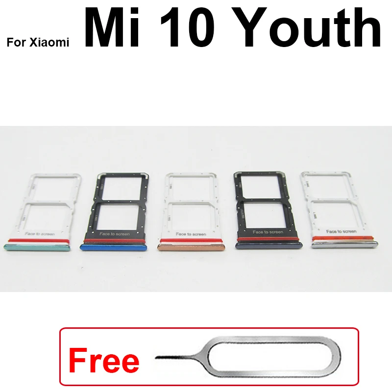 

Sim Card Tray Slot Holder For Xiaomi Mi 10 Youth 5G M2002J9E M2002J9G Sim Tray Card Adapter Socket Replacement Spare Parts