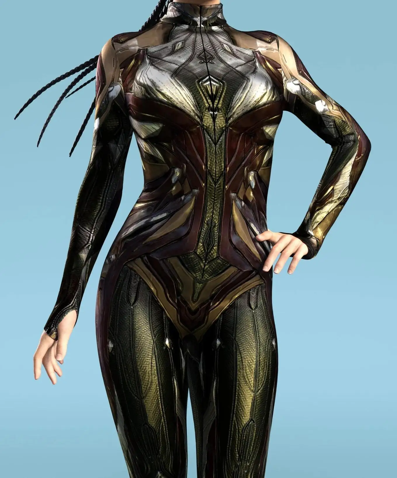 Cooles mechanisches Rüstungs-Cosplay-Kostüm für Frauen, Punk-Bodysuit, elastischer Jumpsuit für Feiertagspartys, ausgefallene Aerial-Yoga-Auftritte, Catsuit – Detail 36