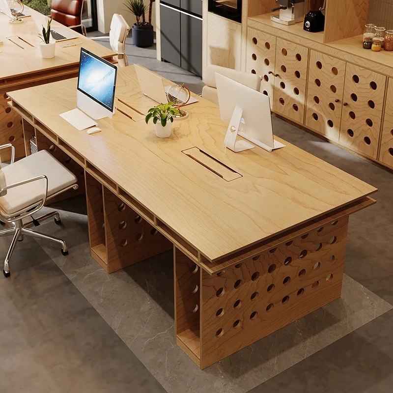 Cave board office computer desk rectangular workbench desk workstation negotiation conference table