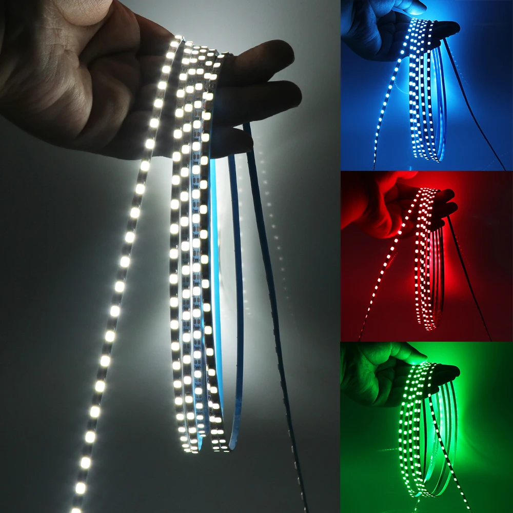 3mm Width LED Strip Light DC 5V Flexible LED Tape 2835 120leds/m LED Ribbon with Adhesive Backlight Advertising Lighting