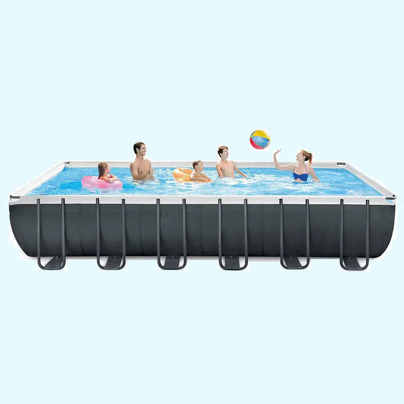 Durable Above Ground Pool Metal Frame Rectangle Round Swimming Pool