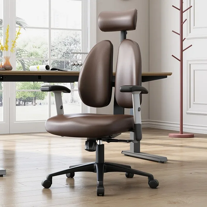 Luxury Design Office Chair Leather Swivel Mobile Arm Computer Executive Office Chair Home Silla Escritorio Office Furniture