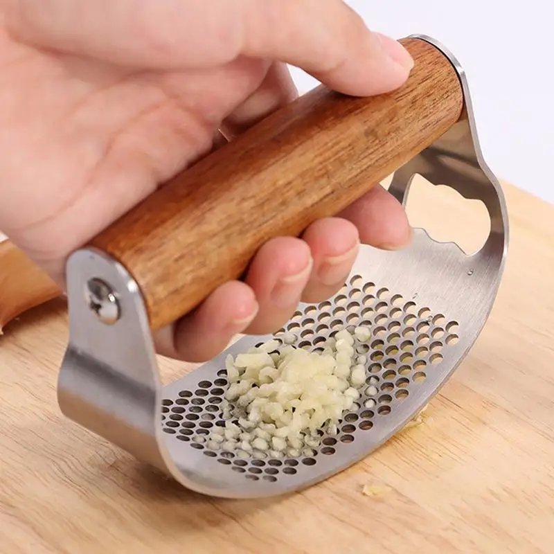 Knoblauchpresse Brecher Edelstahl Manueller Knoblauchwolf Hacken Knoblauch Werkzeug Obst Gemüse Werkzeuge Küchenzubehör Gadget