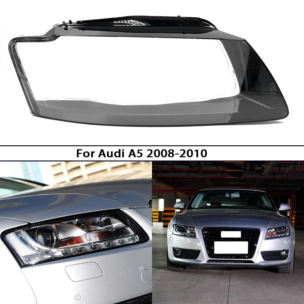 

Прозрачный корпус фары, абажур, объектив для Audi A5 2008 2009 2010, крышка передней фары, автоматический корпус передней фары