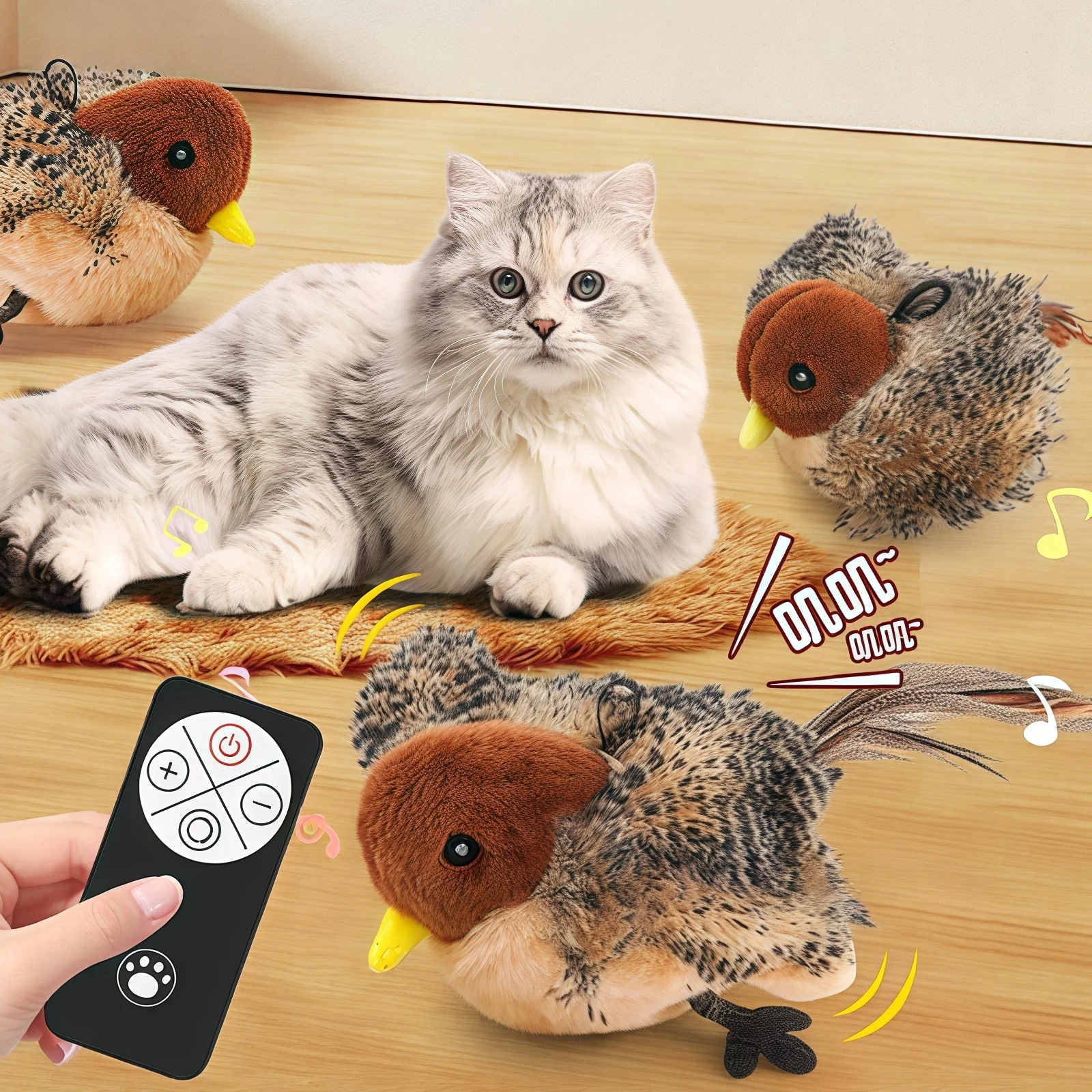 Remote Control Flying Bird Cat Toy - Cartoka