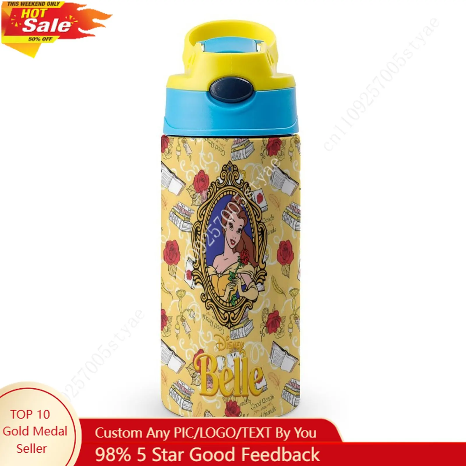 

Термос-бутылка Belle с изоляцией, с изображением персонажей Диснея, с возможностью нанесения фото, логотипа, текста, индивидуального дизайна, подарок на день рождения, праздник, термос-бутылка