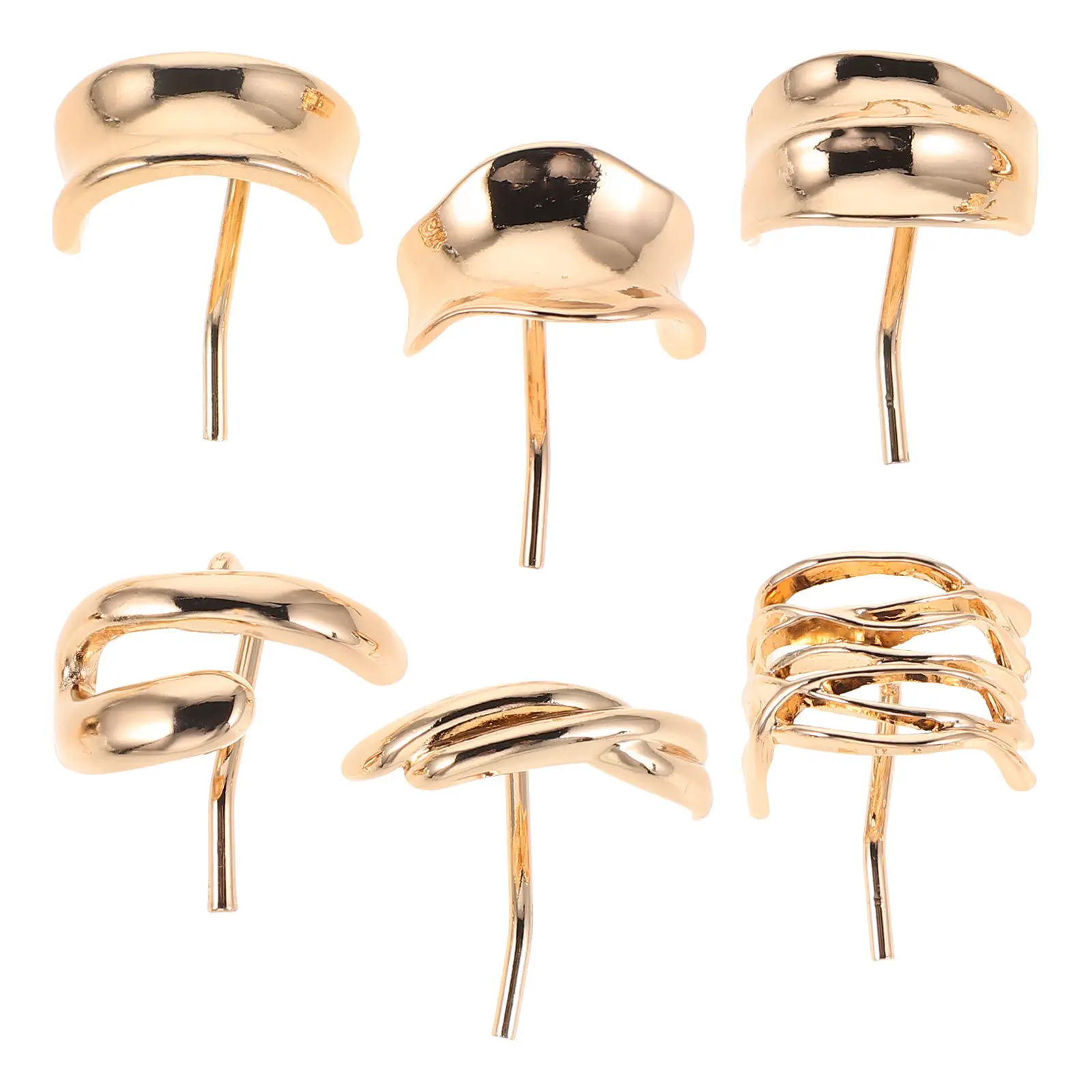 

6Pcs Vintage Hair Fork Clips Alloy Retro Ponytail Accessories for Women Metal Ponytail Holders French Decorative Hair Ring Work