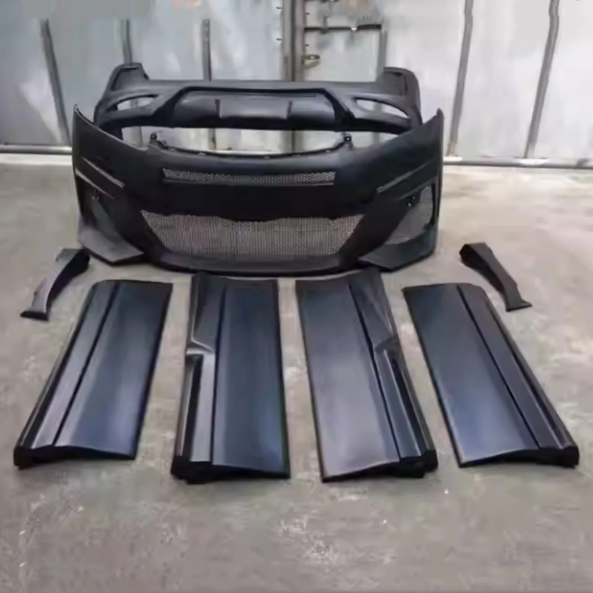 

Неокрашенная боковая юбка переднего и заднего бампера для Toyota Alphard, модифицированный комплект кузова, автомобильные аксессуары