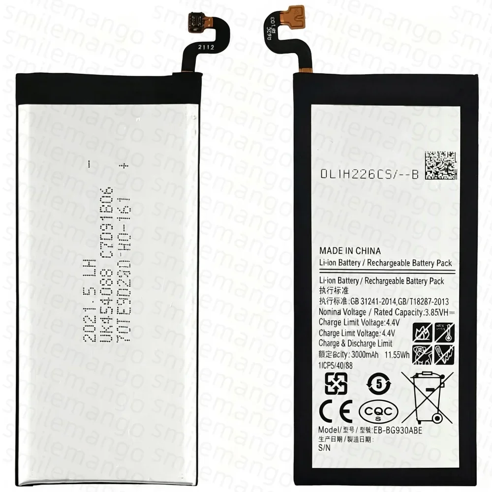 EB-BG930ABE Battery EBBG930ABE For Samsung Galaxy S7 G930 G930F G930FD G930W8 Replacement Mobile Phone Battery 3000mAh