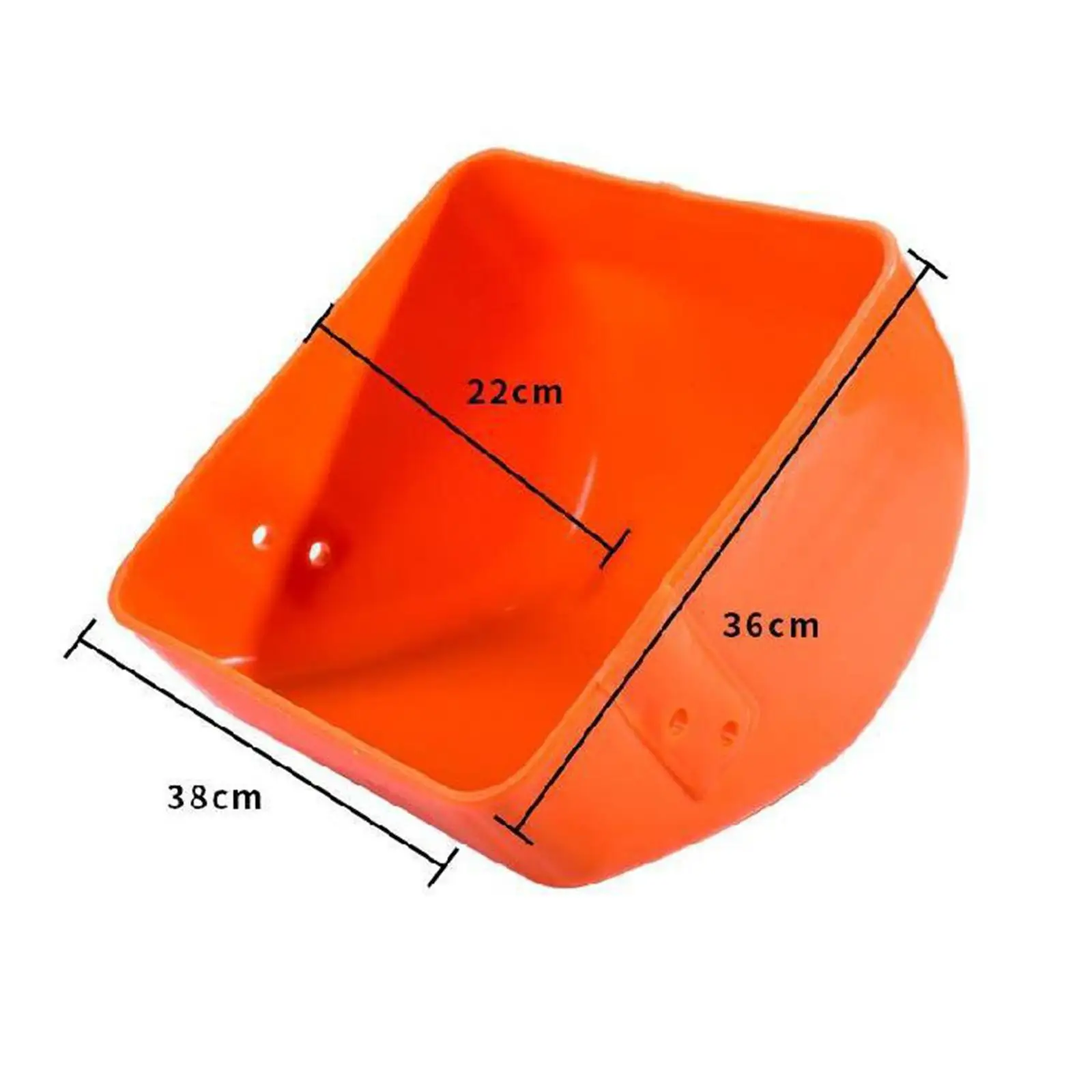 Pig Food Trough Fodder Tray Pet Heavy Duty Bucket Cattle Livestock feed Bowl Orange