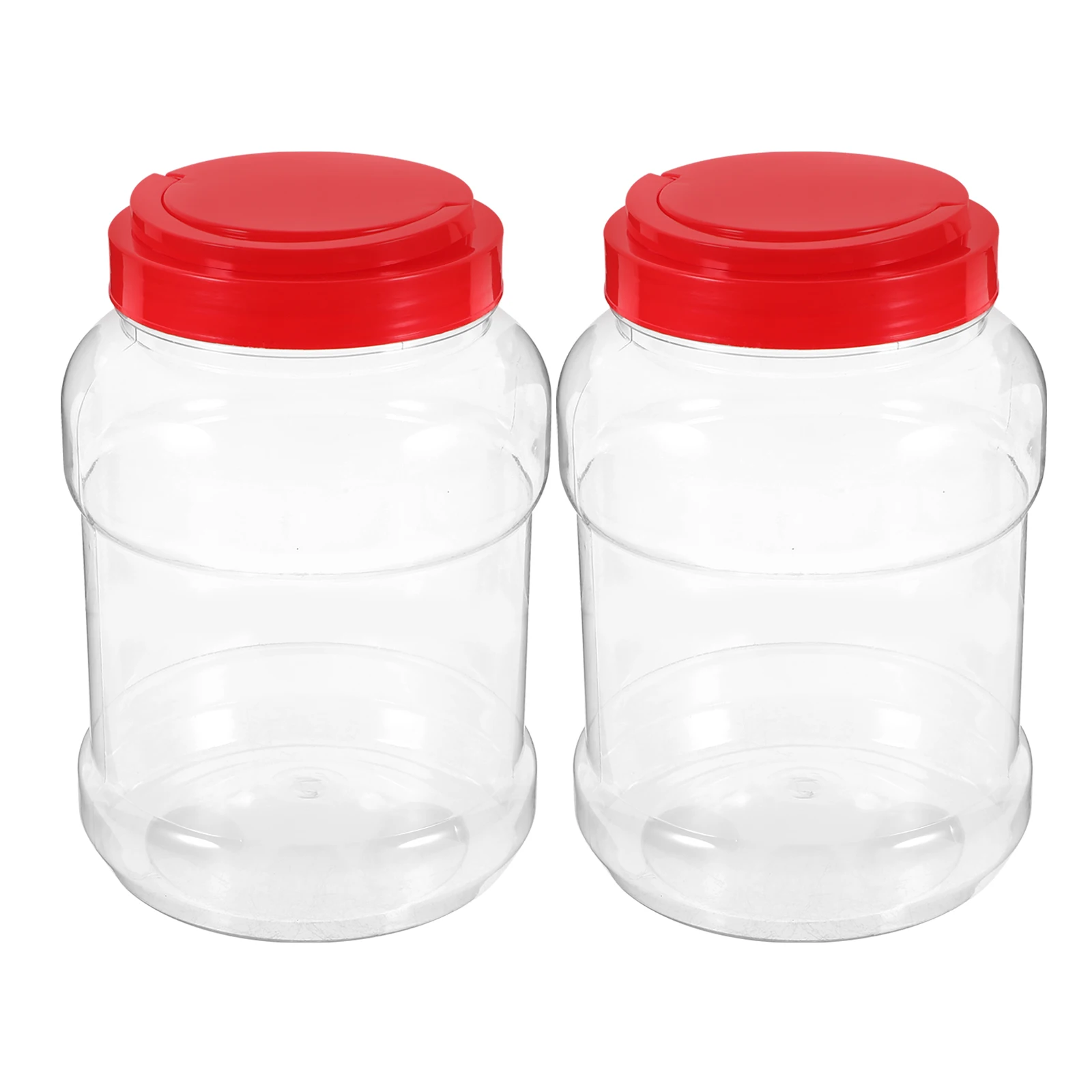 

4pcs Large Capacity Storage Jars Transparent Food Containers Sealed Plastic Canisters for Tea Coffee Dried Fruits Home Kitchen