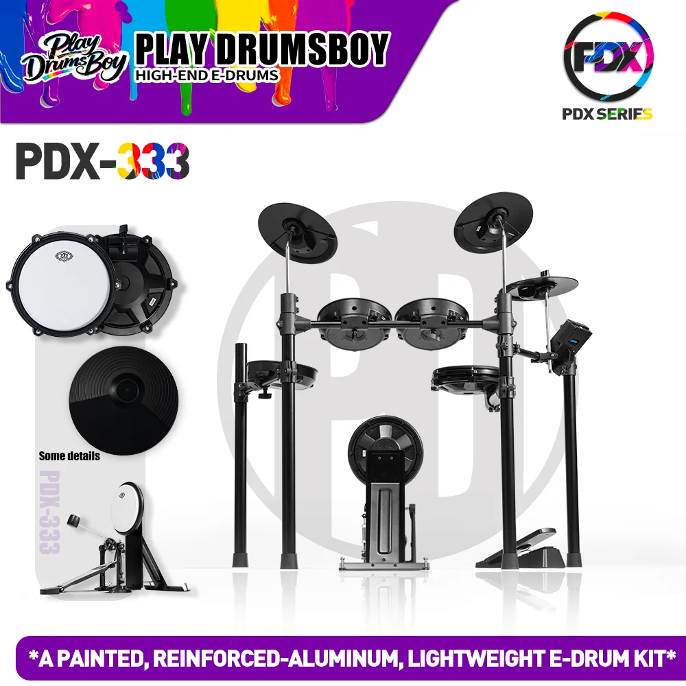 Full Size Digital Drum Kit Mesh Heads Multiple Sounds Electronic Drum Set for Beginners Home Studio Recording