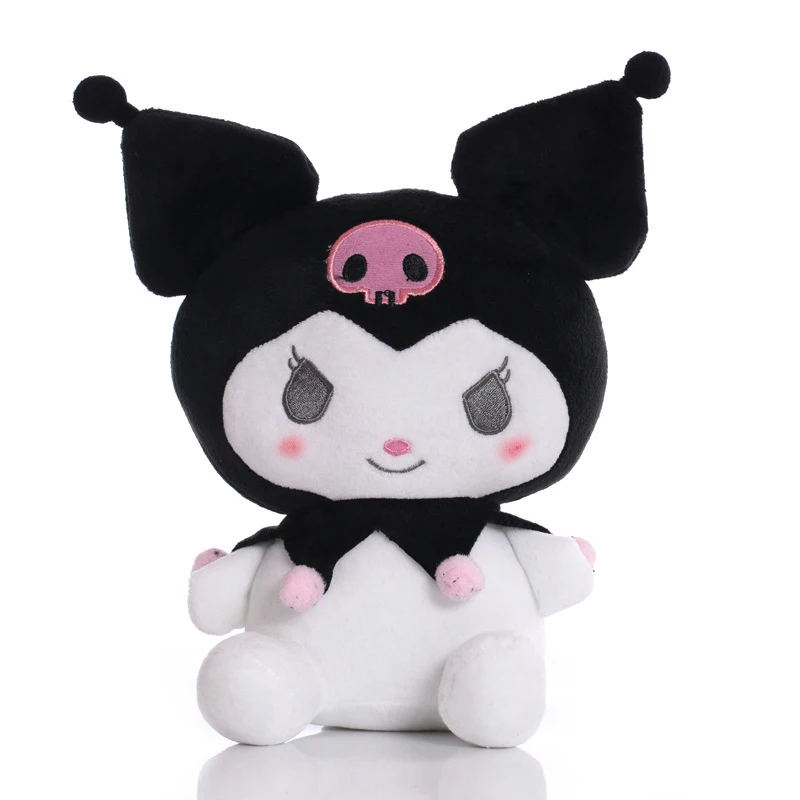 4 Styles Sanrio Cartoon Kawali Kuromi Plush Toys Soft Stuffed Dolls Pendant Toys Room Decoration Girl Kids Xmas Gifts