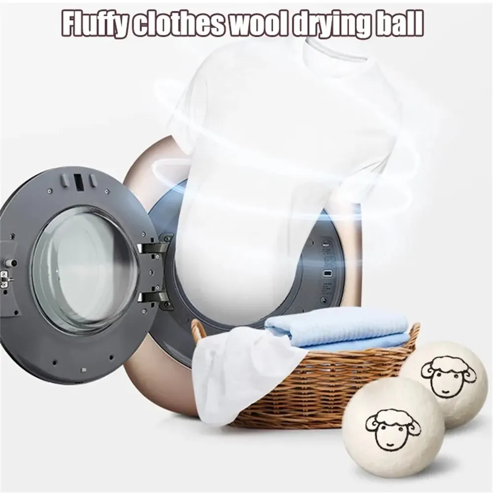 3Pcs Wool Drying Ball Antistatic Special Anti-winding Ball of Wool Household Drying Ball Reusable Washing Machine Parts 6cm