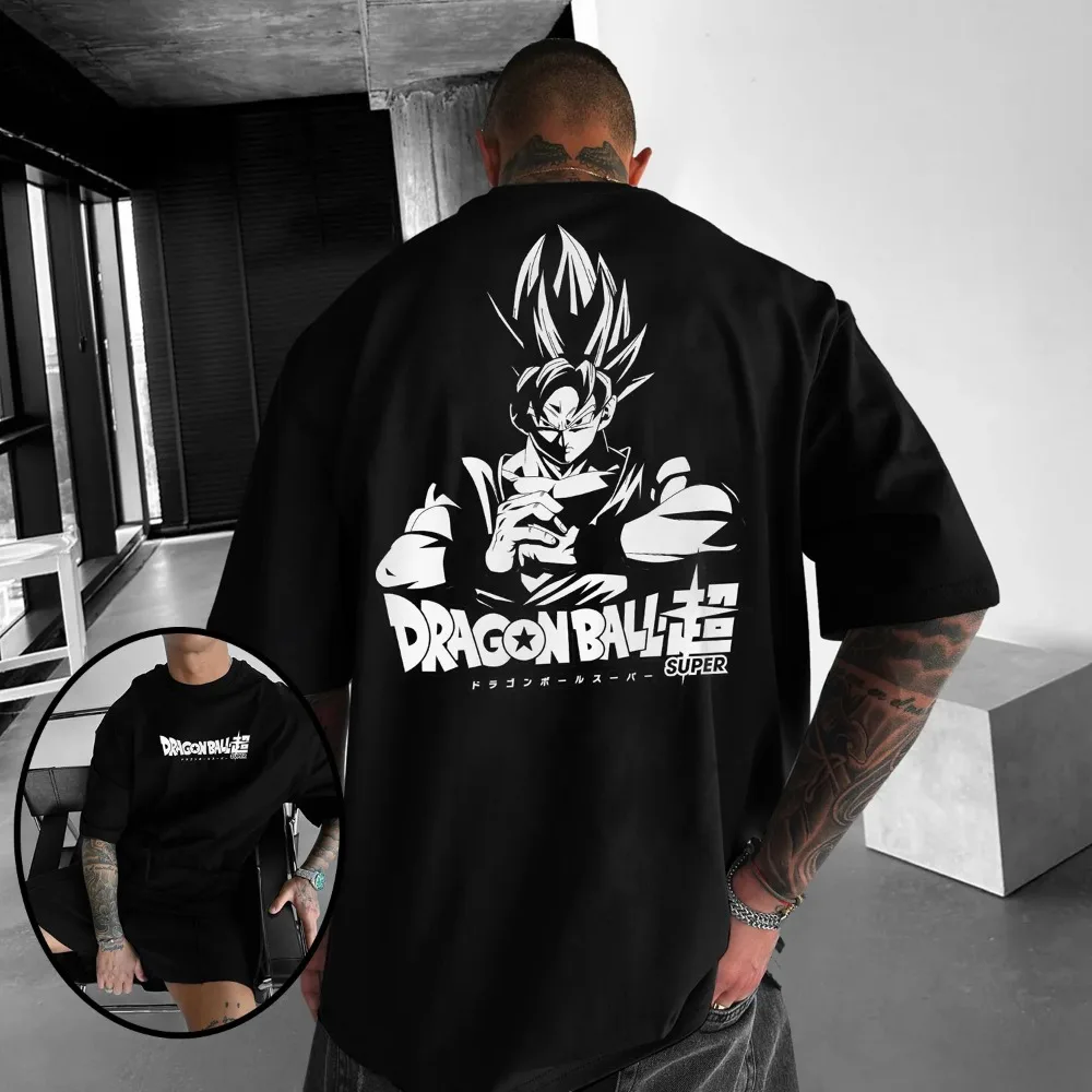 

2026 Anime Dragon Ball Son Goku Boys Vegeta Cotton T-Shirt Men's Cartoon Short Sleeve Kids Top Boys Loose T-Shirt T-Shirt