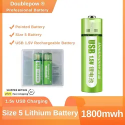 Doublepow 1800mWh Triple To USB Rechargeable Batteries 1.5V Triple AAA Batteries Fast Charging Lithium Battery for Electric Toy