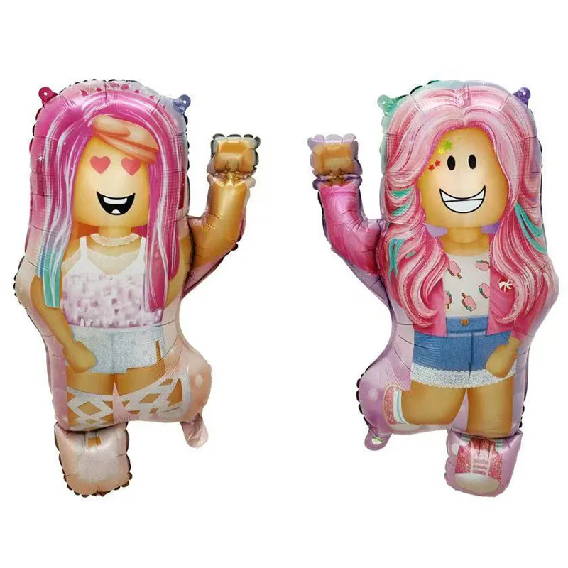 مجموعة بالونات من رقائق البالونات من روبلوكس، مجموعة بالونات من الألومنيوم للأطفال، مستلزمات تزيين حفلات أعياد الميلاد للأولاد والبنات، هدية