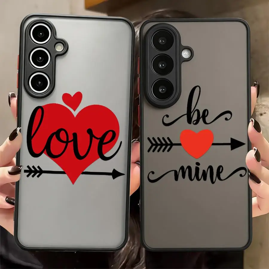 Arrow Love Heart Phone Cover Case for Samsung Galaxy A56 A55 A17 A52 A53 A37 A34 A36 A54 A52S A72 A16 A15 A73 A57 A14 A23