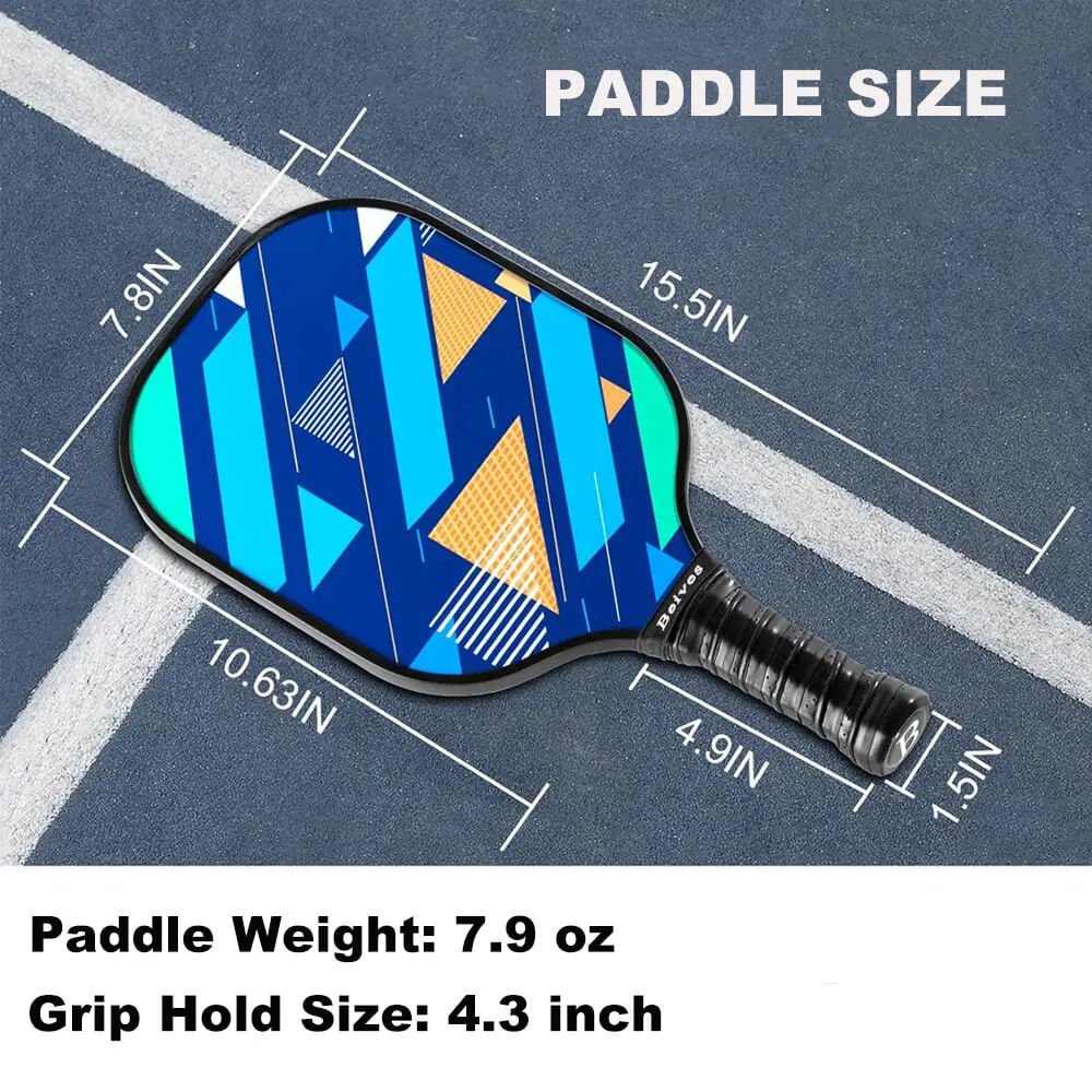 Beives-Graphite Pickleball Paddles Set for Beginner, 2 Paddles, 4 Pickleballs Balls, Beginner