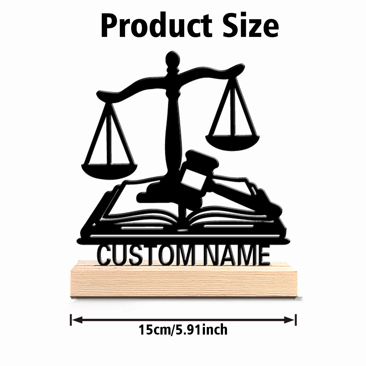 1pc Fun Personalized Custom Balance Metal Art With Wooden Base Tabletop Decoration A wooden frame gift for dance enthusiasts, p