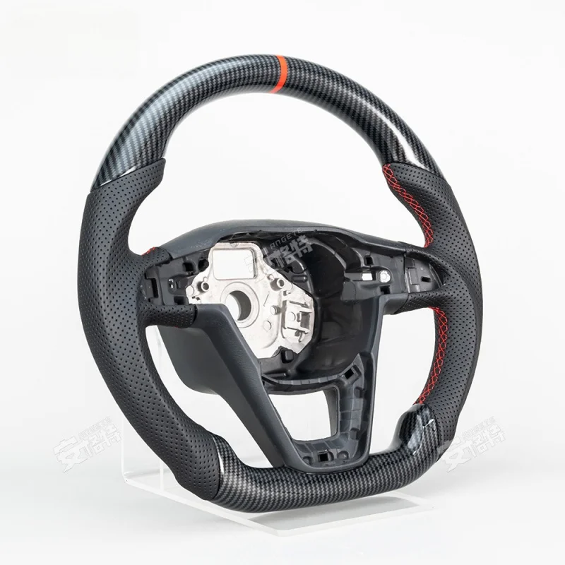 

For SEAT Cupra (All Series) Mahogany & Carbon Fiber Pattern Steering Wheel (Modification Upgrade Part）