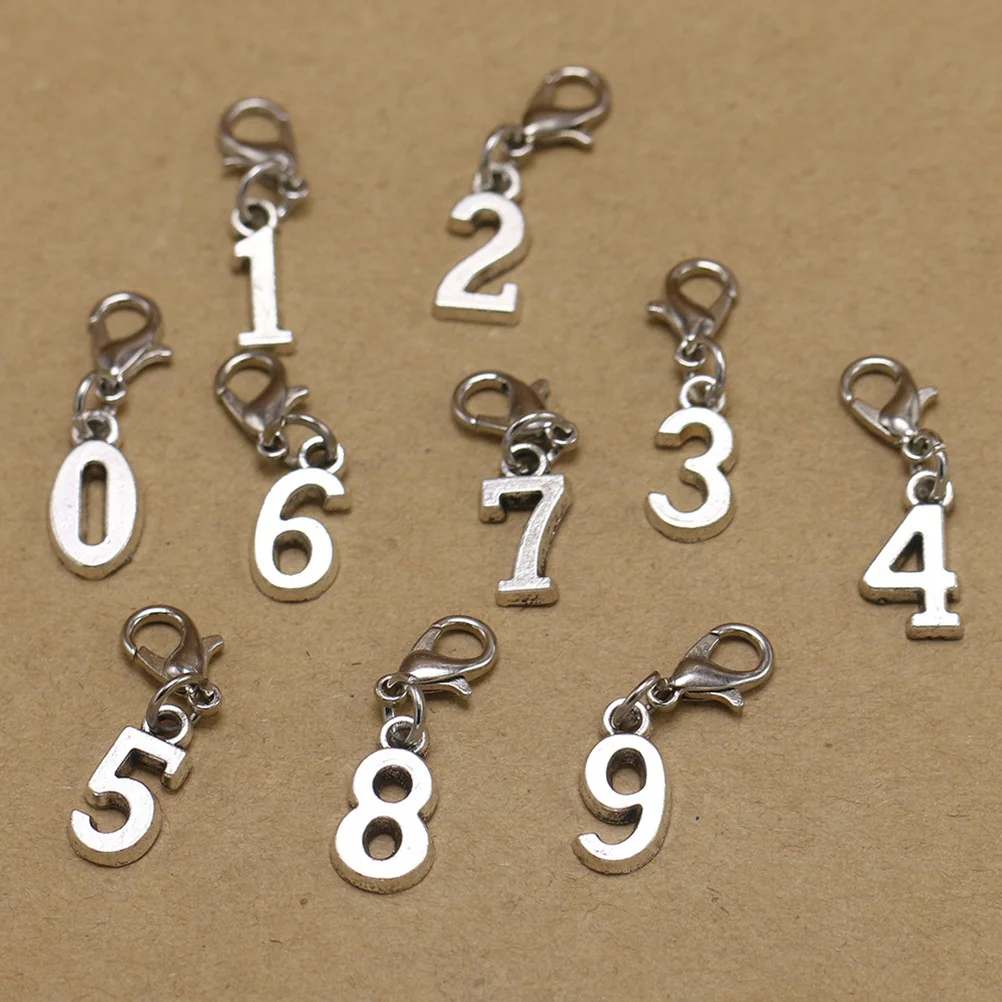 

20pcs Alloy Pendants Lobster Clasp Dangle Charms Diy Jewelry Making Accessories For Earrings Bracelet Keychain