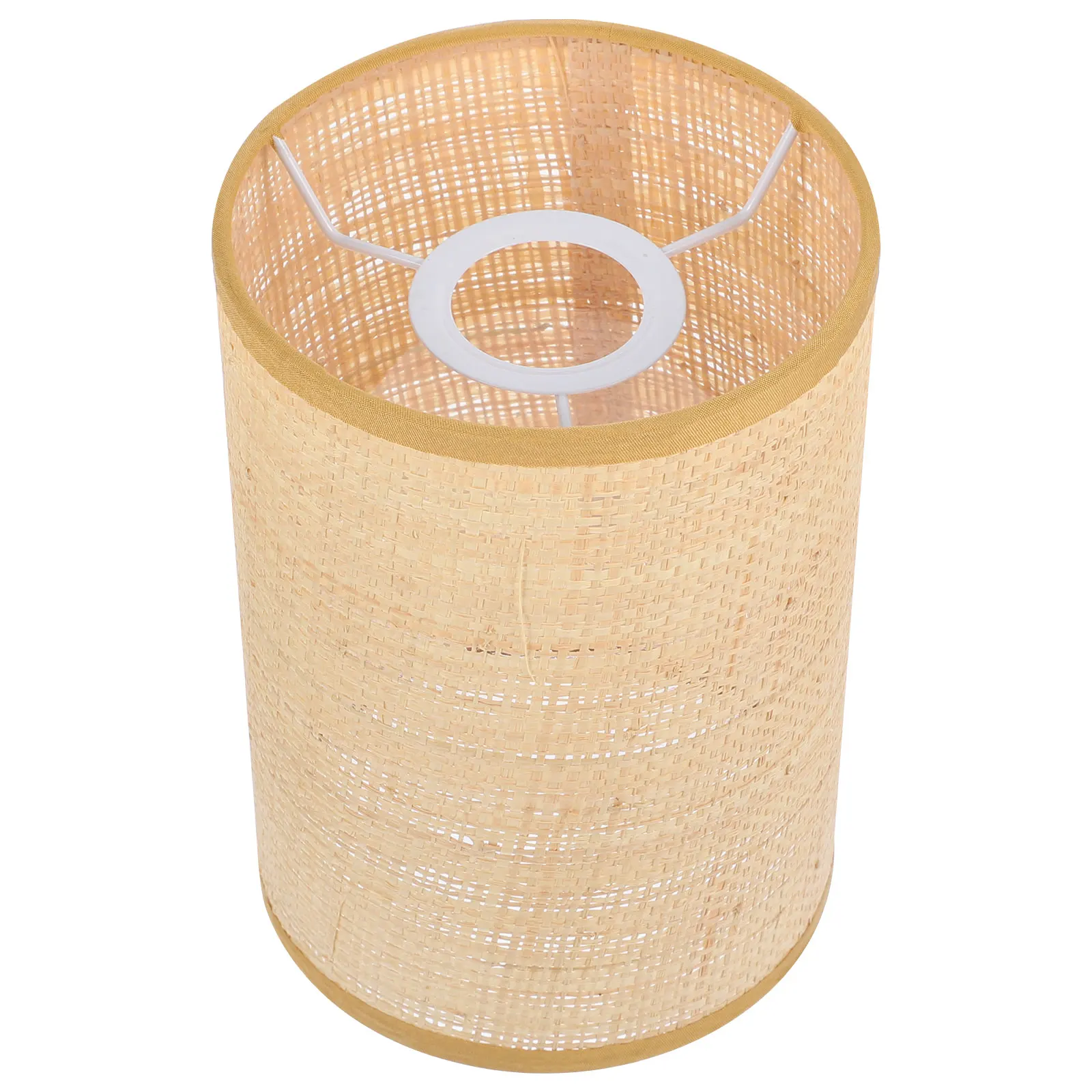 

Абажур из ротанга, тканый барабан, настольный торшер, замена длинного уникального современного деревенского светильника для E27 E14, домашний декор