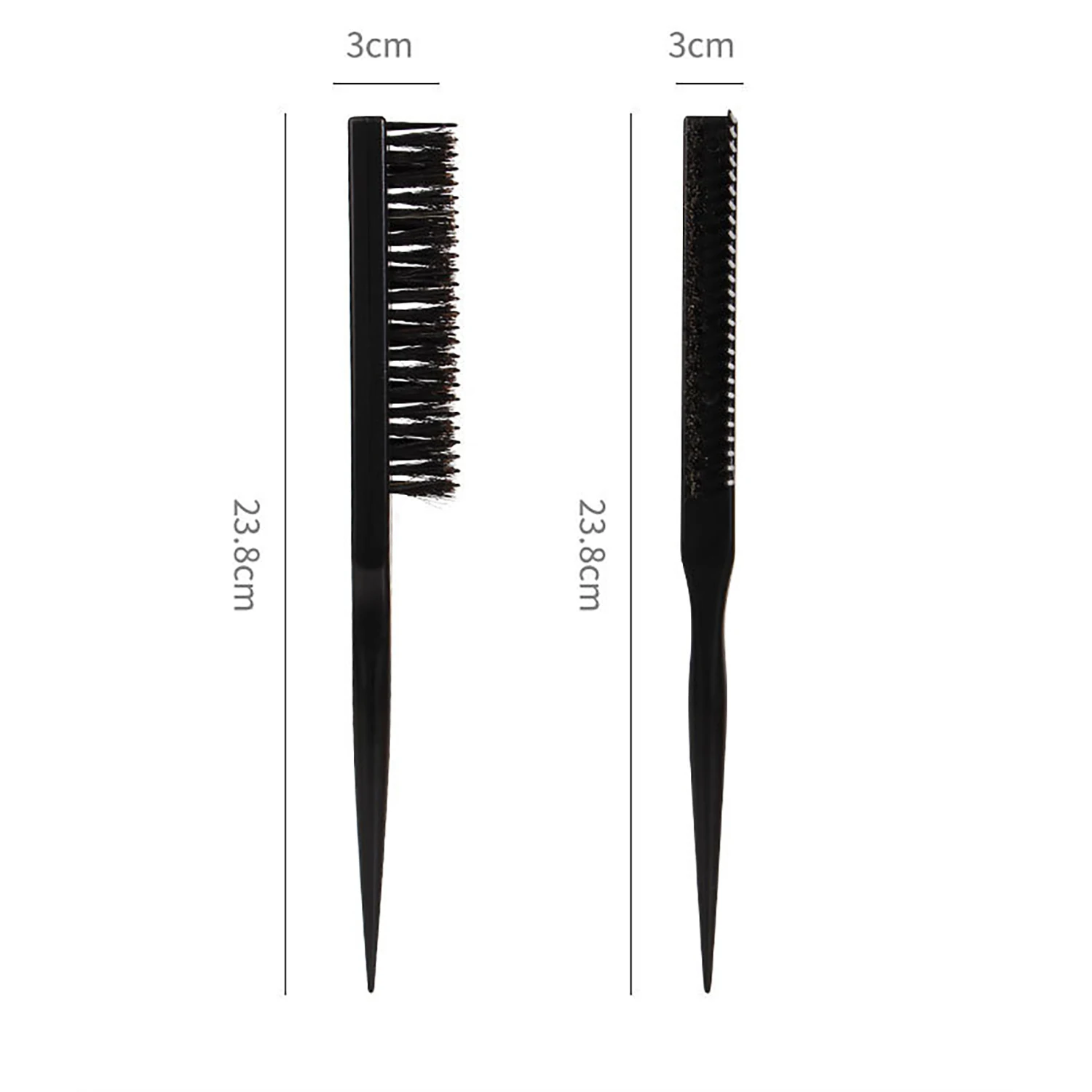 Soft Bristle Teasing Brush for Slick Back Hair, Backcombing, Smoothing Baby Hairs to Create Volume and Sleek Hairstyle