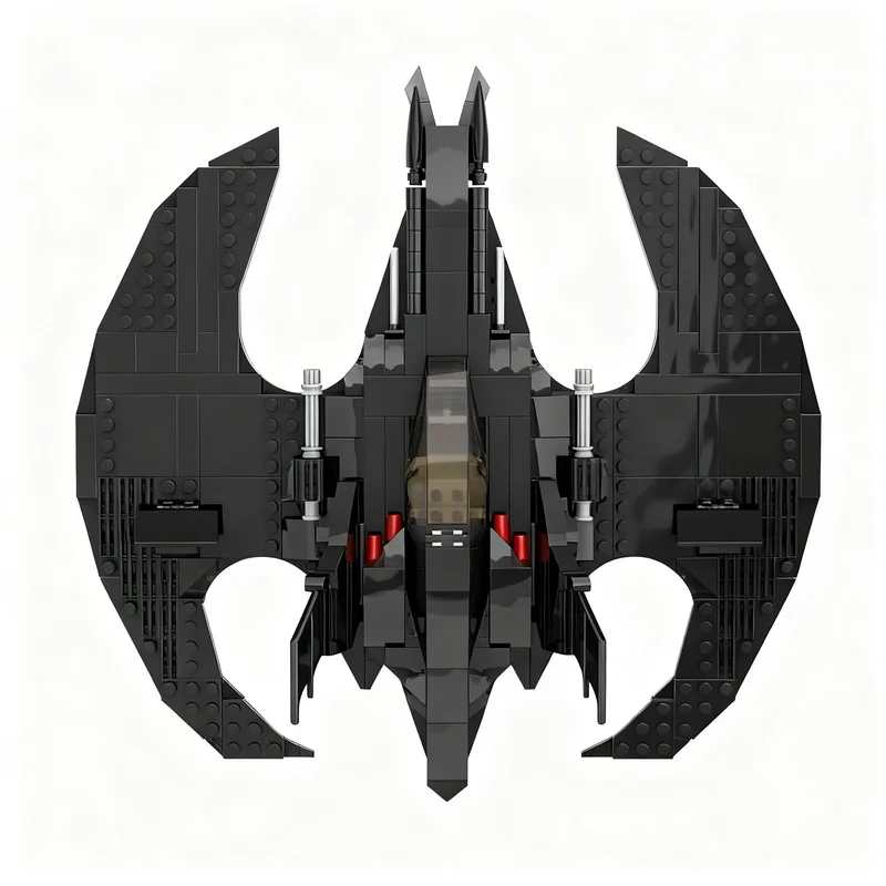478pcs MOC Batwing Tim Burton Version Super Heroes DC Bat Model Building Blocks Construction Toy Christmas Gift Display Brick view 4