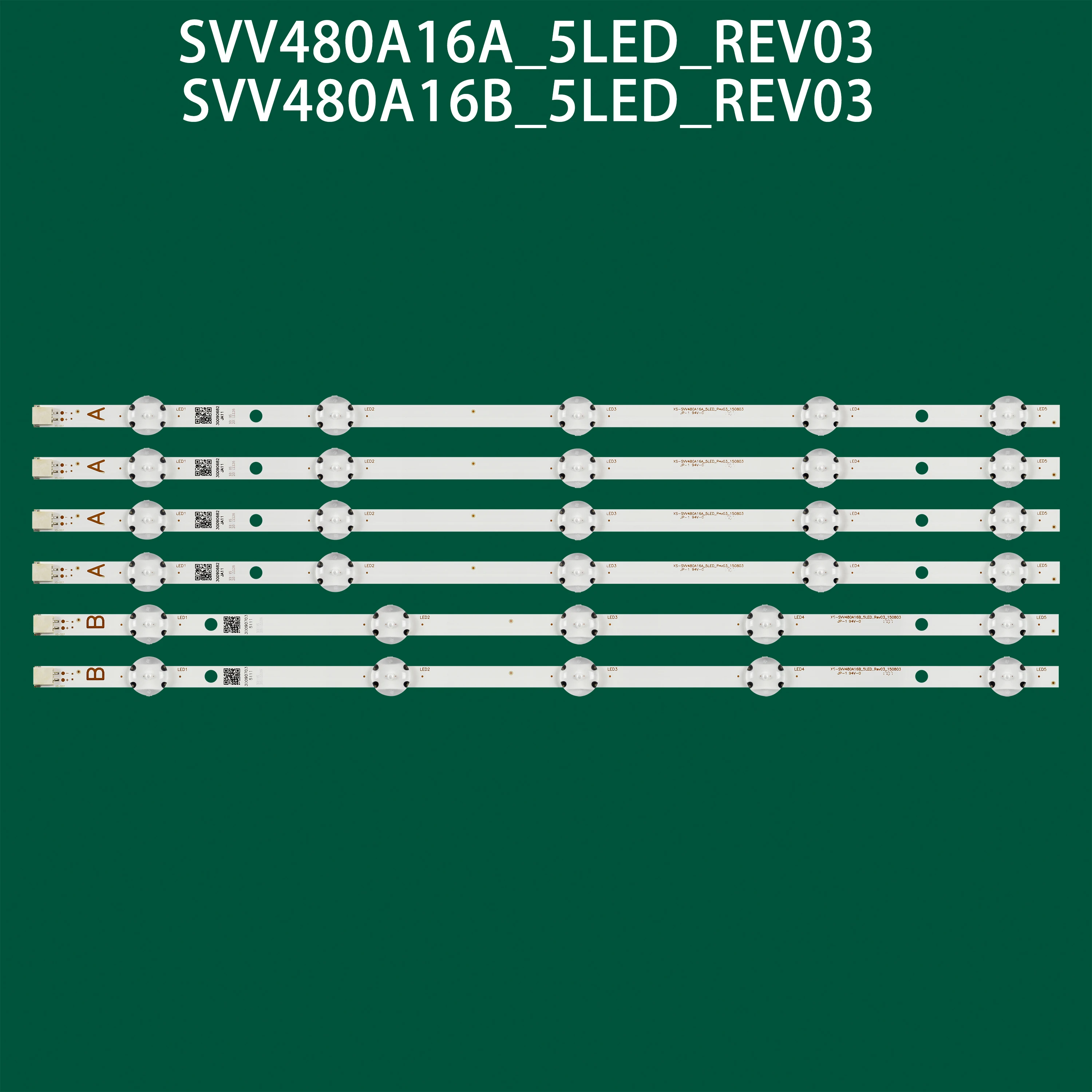 LED strip 5lamp For SVV480A16A SVV480A16B_5LED_Rev03 VES480UNDS-2D-N11 N12 JL.D48051330-078HS-C TX-48DS352E DLED48287 48SCF7620