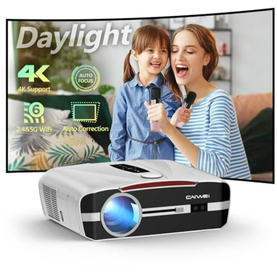 

Smart Home Theater Projector with WiFi 6 Bluetooth NFC Streaming Apps HDR10+ Auto Focus HDMI 2.1 USB 4K Ultra HD 2300 ANSI Brig