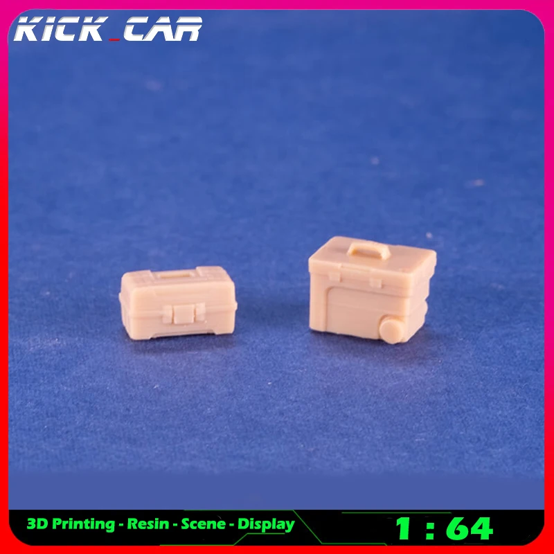 Kickcar 1/64 Toolkit Model Car Diorama Uncolored Resin Garage Scene Repair Tools Decoration Simulation Scene Toy