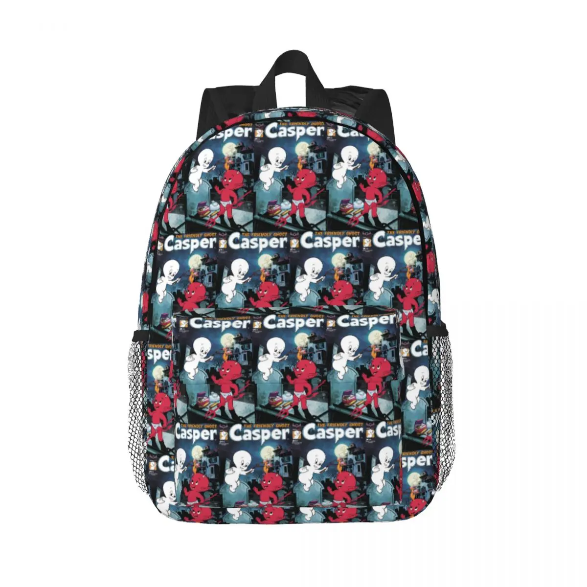 The Friendly Ghost Casper Backpack Daypack Large Capacity Boys Girls BookBag Shoulder Bags for Men Women Children School Bag