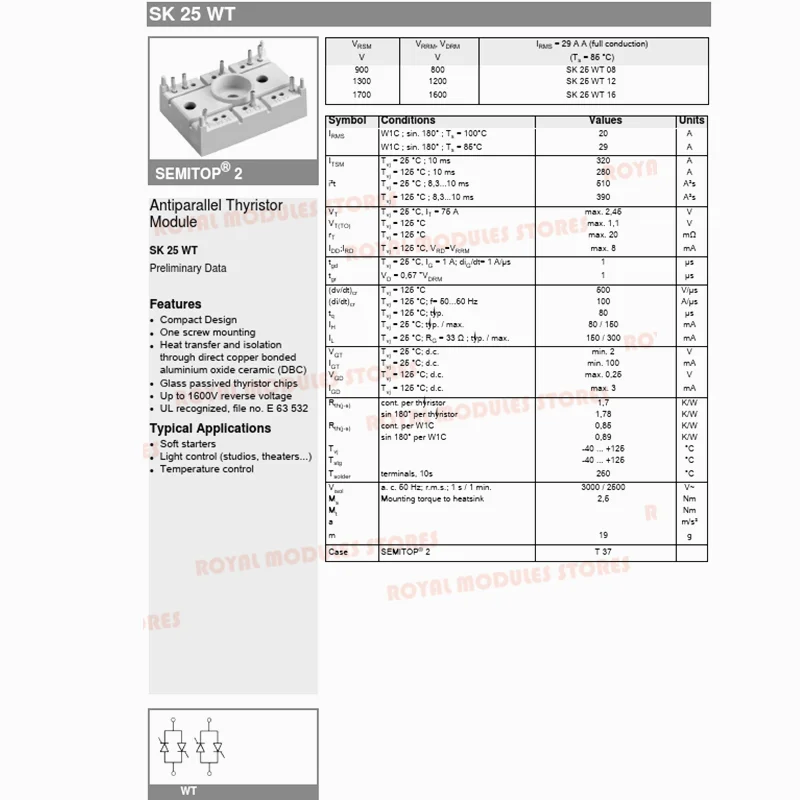 

SK25WT16 SK25WT12 SK25WT08 New Module