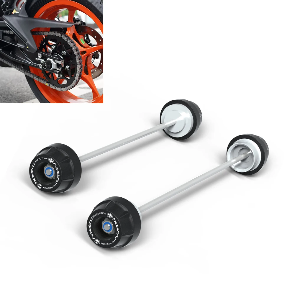 Duke 390 2024 Motorcycle Front Rear Wheel Axle Fork Crash Slider For KTM Rocker Arm Anti-collision Slider Accessories