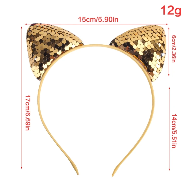 for Cat Hair for Head Band Sequins for Cat Ears Headband Hair Hoop for Pho Dropsale