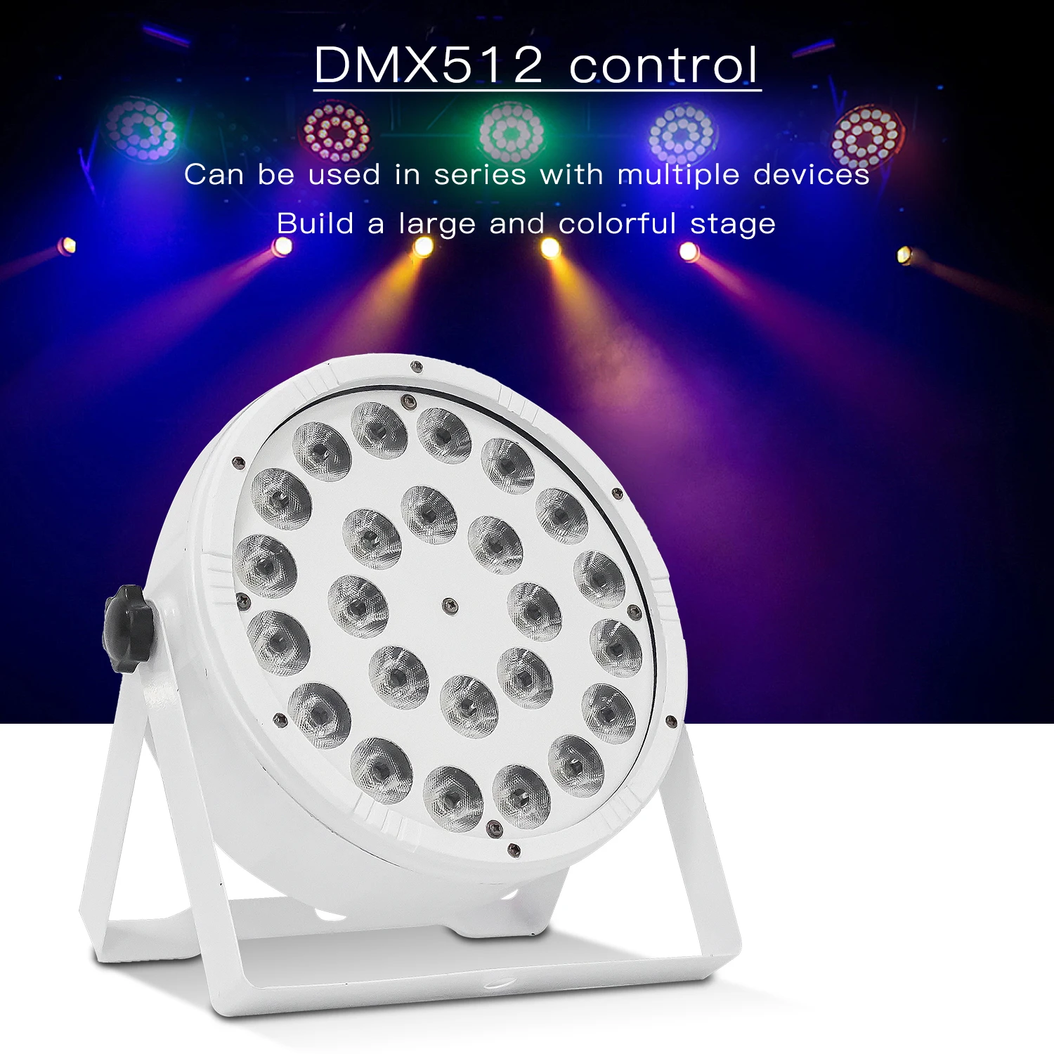 24x12W RGBW Plastic LIght And Cast Aluminum 24x18w RGBWAUV LED Par Light Remote Control Stage Plane Spotlight