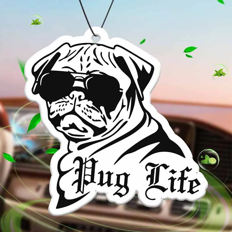 Dog Owner, Dog Lover, Funny, Thug Life Hilton (Hotel Scent) Natural Essential Oil Car Air Freshener |   Long-Lasting 90 Days Hanging Card |   Heatproof & Alcohol-F