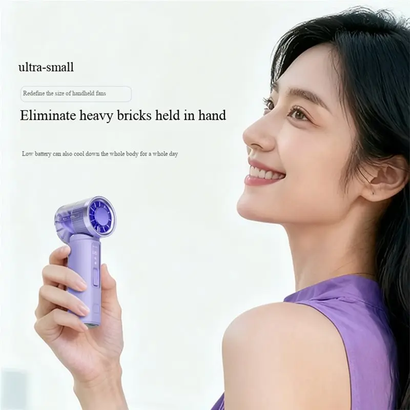 [B25B!】 Mini Foldable Portable Handheld Fan High-Speed Cooling 3000Mah Rechargeable 120 Wind Speeds Adjustable