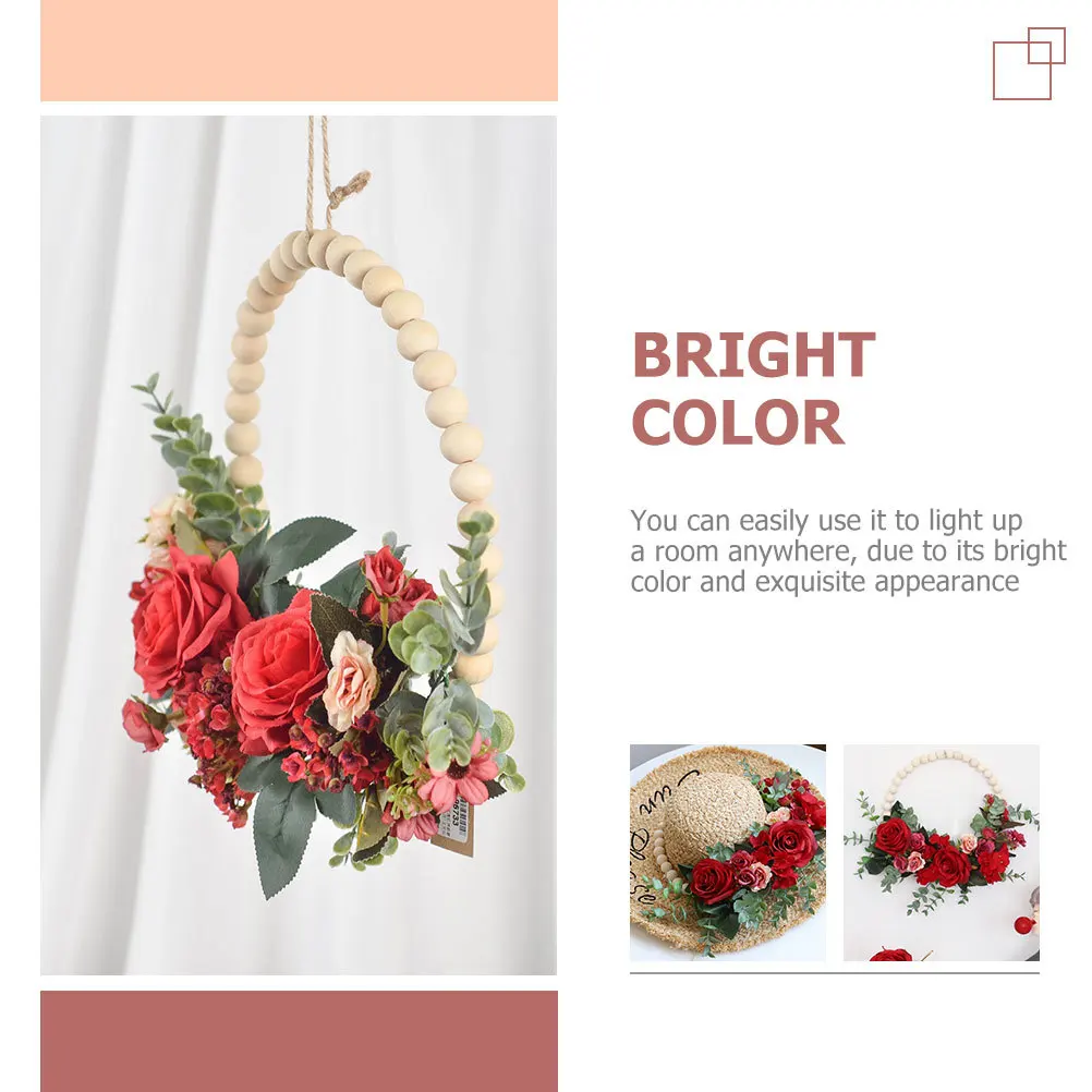 إكليل الزهور الاصطناعية فو ليف جارلاند لديكور المنزل حفل زفاف عطلة الباب الجدار الشنق الديكور اكاليل احتفالية